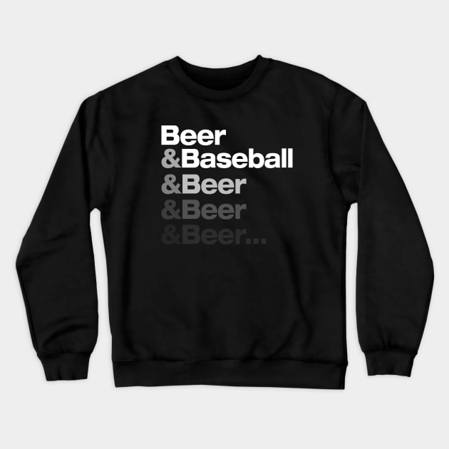 Beer & Baseball Crewneck Sweatshirt by NineBlack